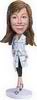 Female bobble head with white coat