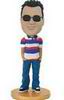 Casual male bobblehead with blue jeans