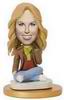 Casual women bobblehead with jeans