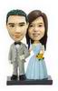 Wedding bobblehead with gray tuxedo