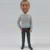 Gray sweat bobble heads