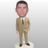 Man wearing a hazel suit bobblehead