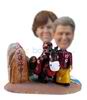 Personalized custom Happiness couple bobblehead