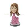 Personalized pink dress girl bobbleheads