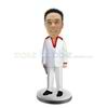 Personalized white suit bobbleheads