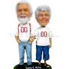 Custom bobbleheads of old couple