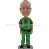 Personalized green clothes bobbleheads
