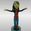 Teacher woman bobble head doll