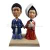 The couple dress in Japanese clothingcustom bobbleheads