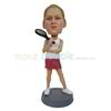 The woman is a tennis player custom bobbleheads