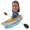 Custom woman  bobbleheads  sitting in the boat