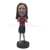 Custom Short black skirt bobbleheads