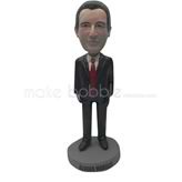 Personalized Customize black suit man bobbleheads