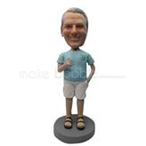 Custom white shorts bobbleheads