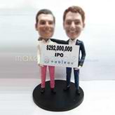 Personalized custom work together bobbleheads