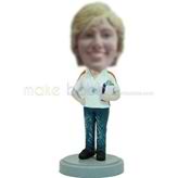 Custom female coach bobble heads