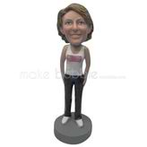 Custom White vest bobbleheads