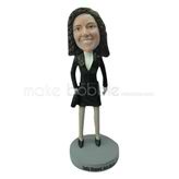 Custom work woman bobble heads