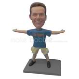 Custom happy male bobble heads