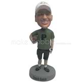 Custom man and Rugby bobblehead dolls