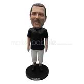 Custom black shoes bobble head