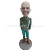 Customized casual funny man bobblehead doll