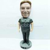 Personalized custom casual man bobbleheads