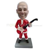 Custom Santa Claus and guitar bobbleheads