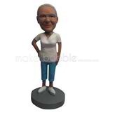 Custom white shoes female bobbleheads