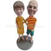 Personalized custom sweet couple bobblehead doll