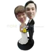 Custom wedding bobbleheads