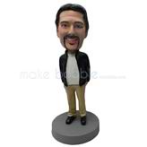 Custom casual man bobblehead doll