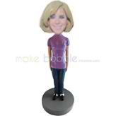 Custom casual woman bobble heads