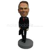 Custom black suit male bobbleheads