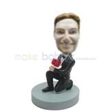 Customized  black suit man bobbleheads