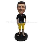 Custom Relaxing man bobblehead doll