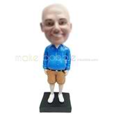 Personalized custom casual bobble head