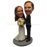 Custom Happiness wedding bobbleheads