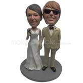 Custom Happiness wedding bobble heads