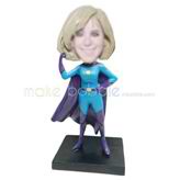 Personalized custom super woman bobbleheads