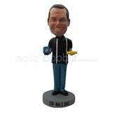 Personalized Custom black t-shirt bobble heads