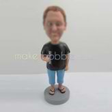 Personalized custom Casual man bobble heads