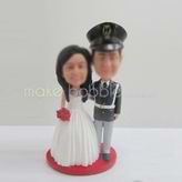 Personalized custom wedding cake bobblehead dolls