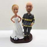 Personalized custom wedding cake bobblehead doll