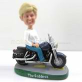 Personalized custom female with Motorcycle bobbleheads