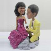 Customized wedding cake bobblehead