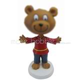 Personalized custom bear bobbleheads
