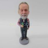 Personalized custom Grandpa and beer bobbleheads