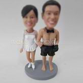 Customized bobblehead of wedding cake