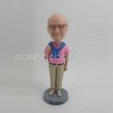 Personalized custom pink shirt bobbleheads